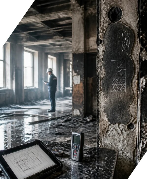 Обследование зданий после пожара в Железнодорожном от 15381 р. | ЭкспертизаРоссия
